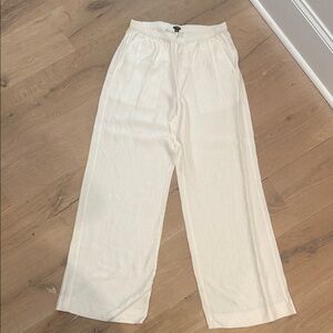 J. Crew Off-White Elastic Waist Pants